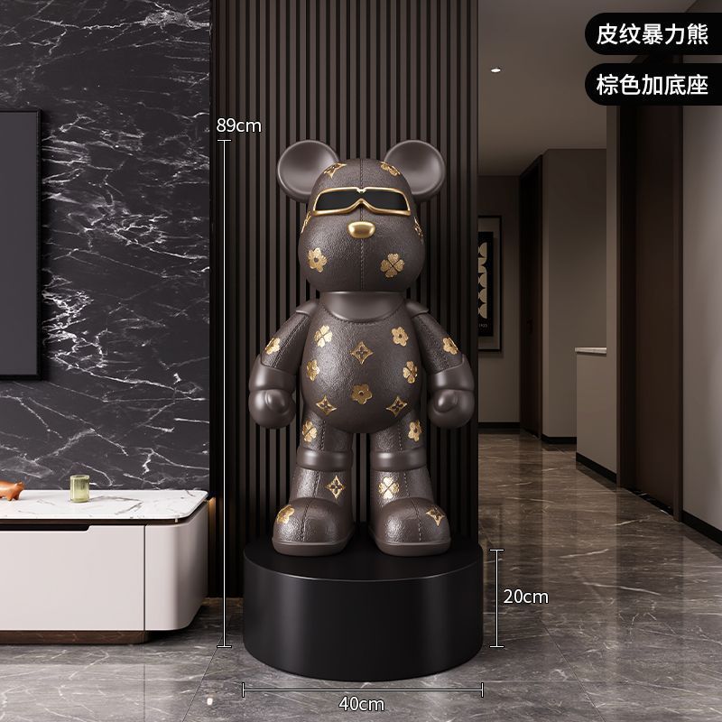 Pwen Violent Bear 大型床置き装飾品リビングルームテレビキャビネットの隣の家の装飾新築祝いギフトライト高級|undefined