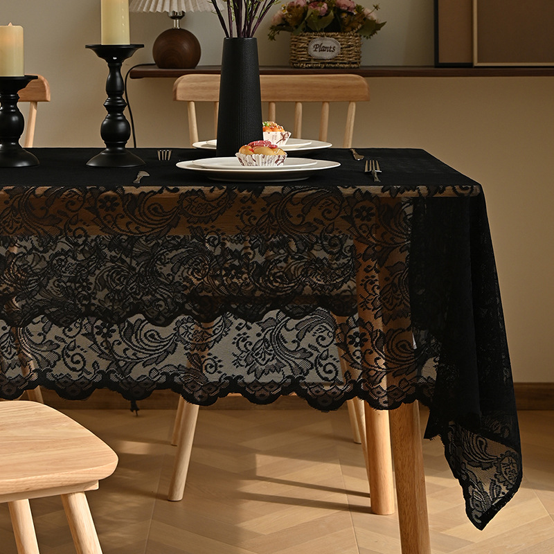 Mantel de encaje especial transfronterizo Mantel de comedor rectangular francés Atmósfera de alta calidad Decoración Mesa de té bordada al por mayor