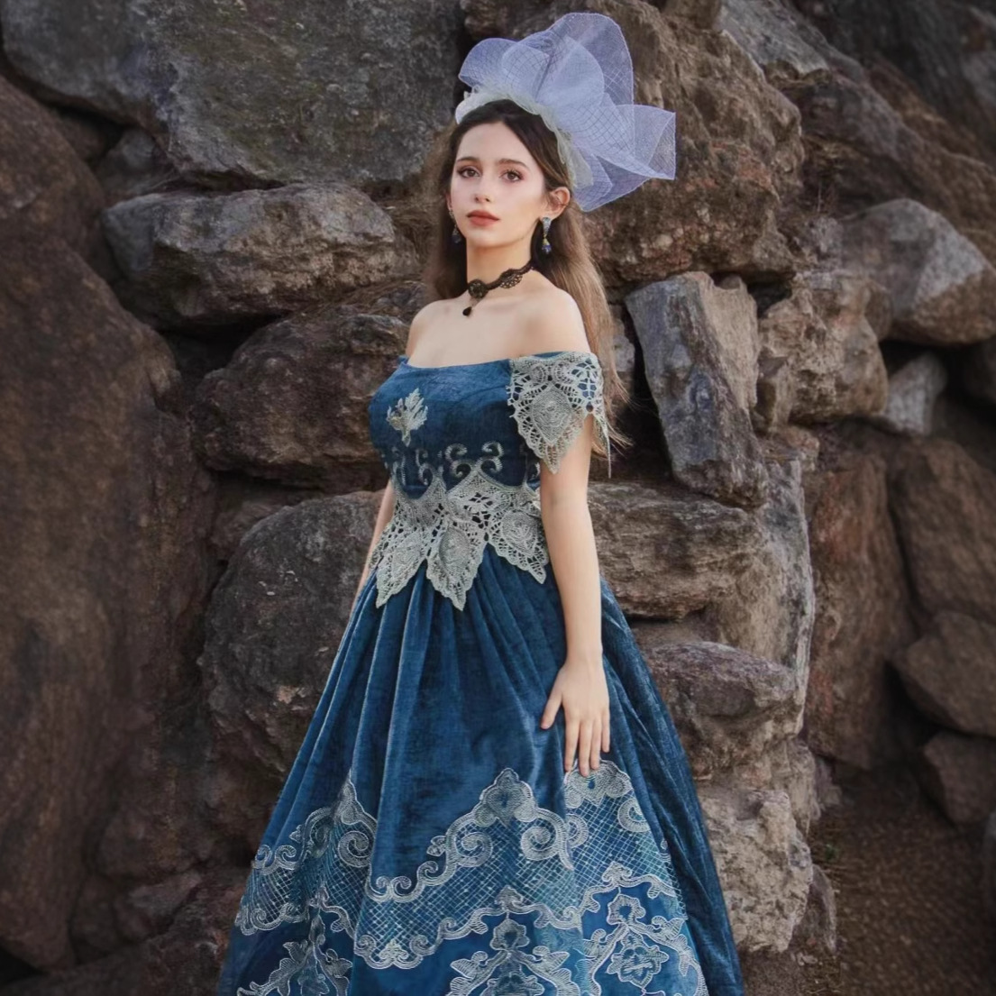 New European Classical Palace Party Masquerade Dress Evening Dress Party Evening Dress Performance Costume