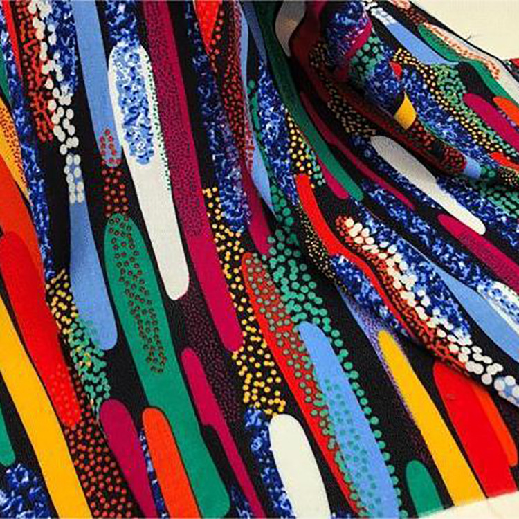 Diseño 100% viscose rayon 120gsm tejido rayon impreso pantalón tela