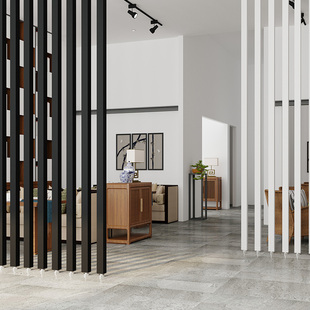 Nordic Entrance Partition Facing the Door Screen Living Room White Solid Wood Entrance Grille Modern Simple Column