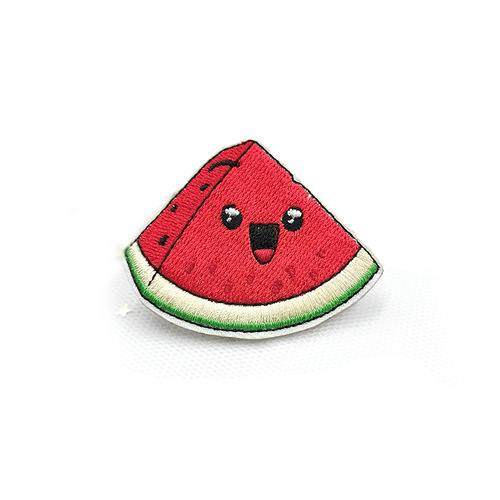 Wholesale cute cartoon fruit embroidery patch fabric for DIY patchwork bags, self-adhesive embroidery patches