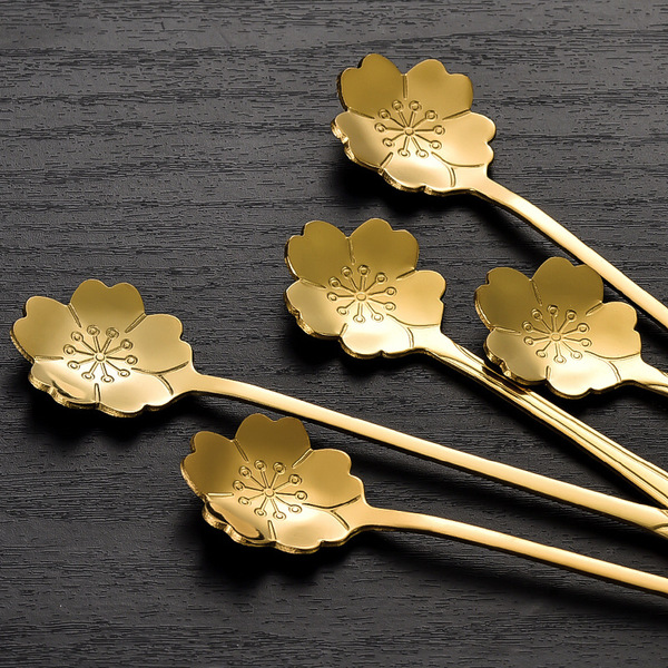 golden coffee glass mixing stick stainless steel
