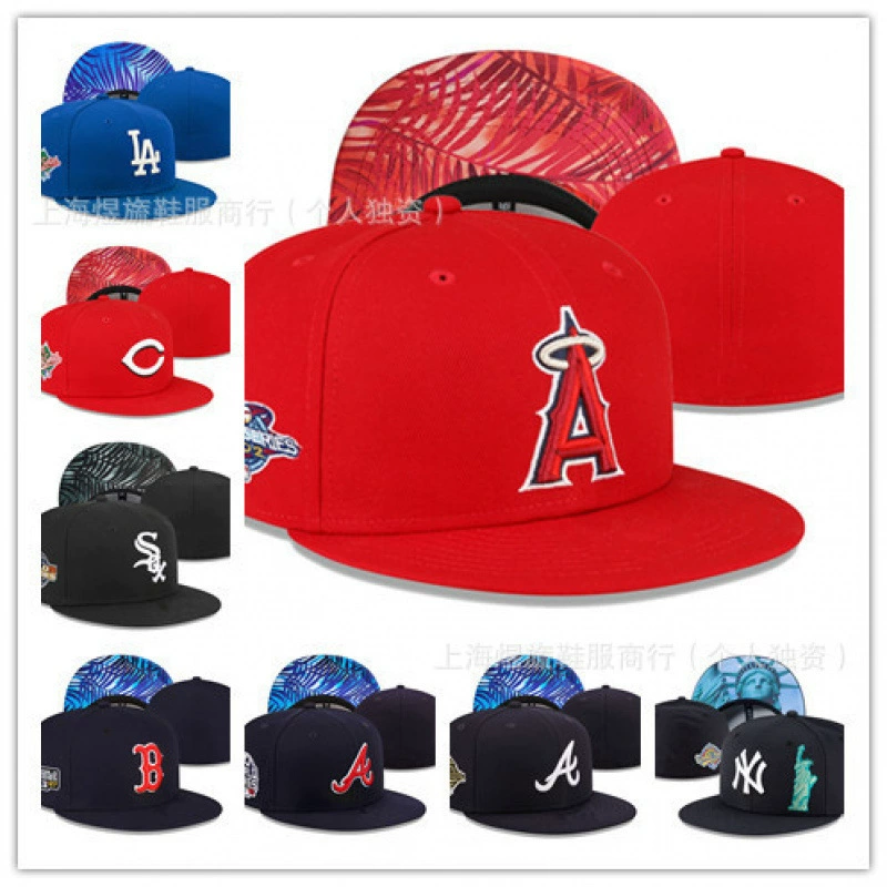 Бейсболка Dodgers с закрытой спинкой для мужчин и женщин, кепка с плоскими полями с вышивкой, командная кепка-утконос, модная оптовая продажа шляп в стиле хип-хоп.