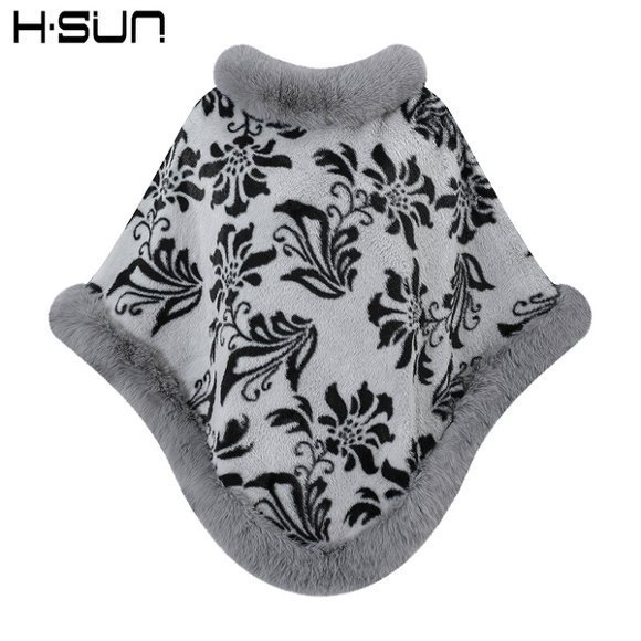 Capa tipo chal de otoño e invierno 2026, nueva bufanda de piel sintética de conejo, abrigo de punto para mujer, prenda exterior holgada y versátil. image 83