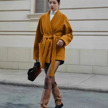 2025秋冬季女装新款欧美跨境外贸亚马逊ebay毛呢大衣外套