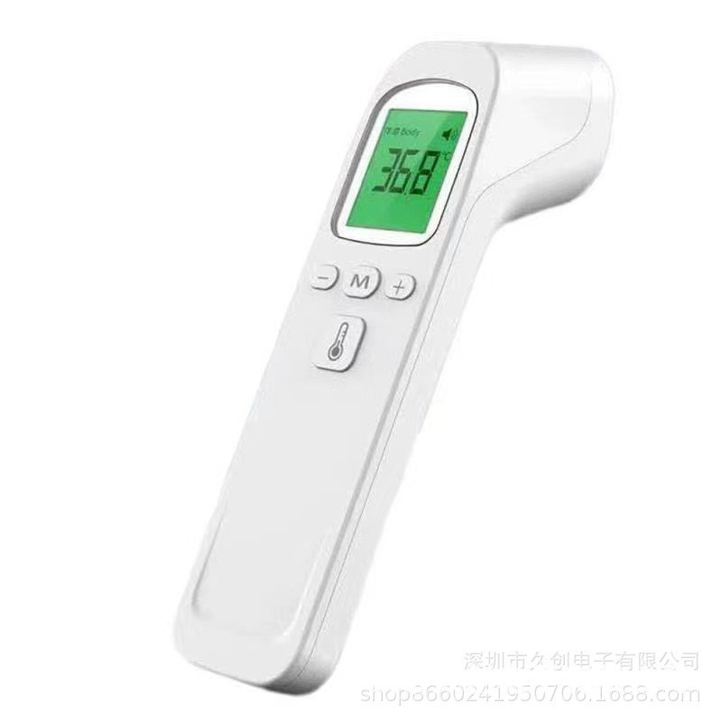 Termómetro infrarrojo de frente para comercio exterior, termómetro médico de grado inglés, termómetro portátil sin contacto, portátil.