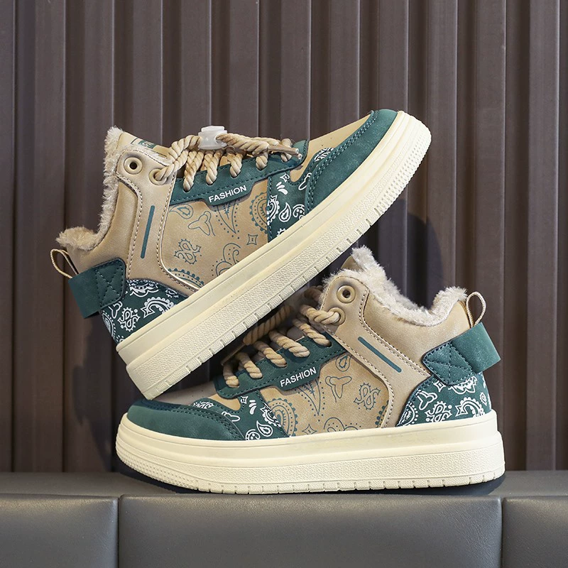 Демисезонные детские спортивные кроссовки с флисом для теплых ног, sneakers для мужчин и женщин, для подростков, семейный стиль