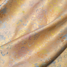 古钱三多中国风复古风提花金线色织布料面料古装汉服装锦缎仿宋锦