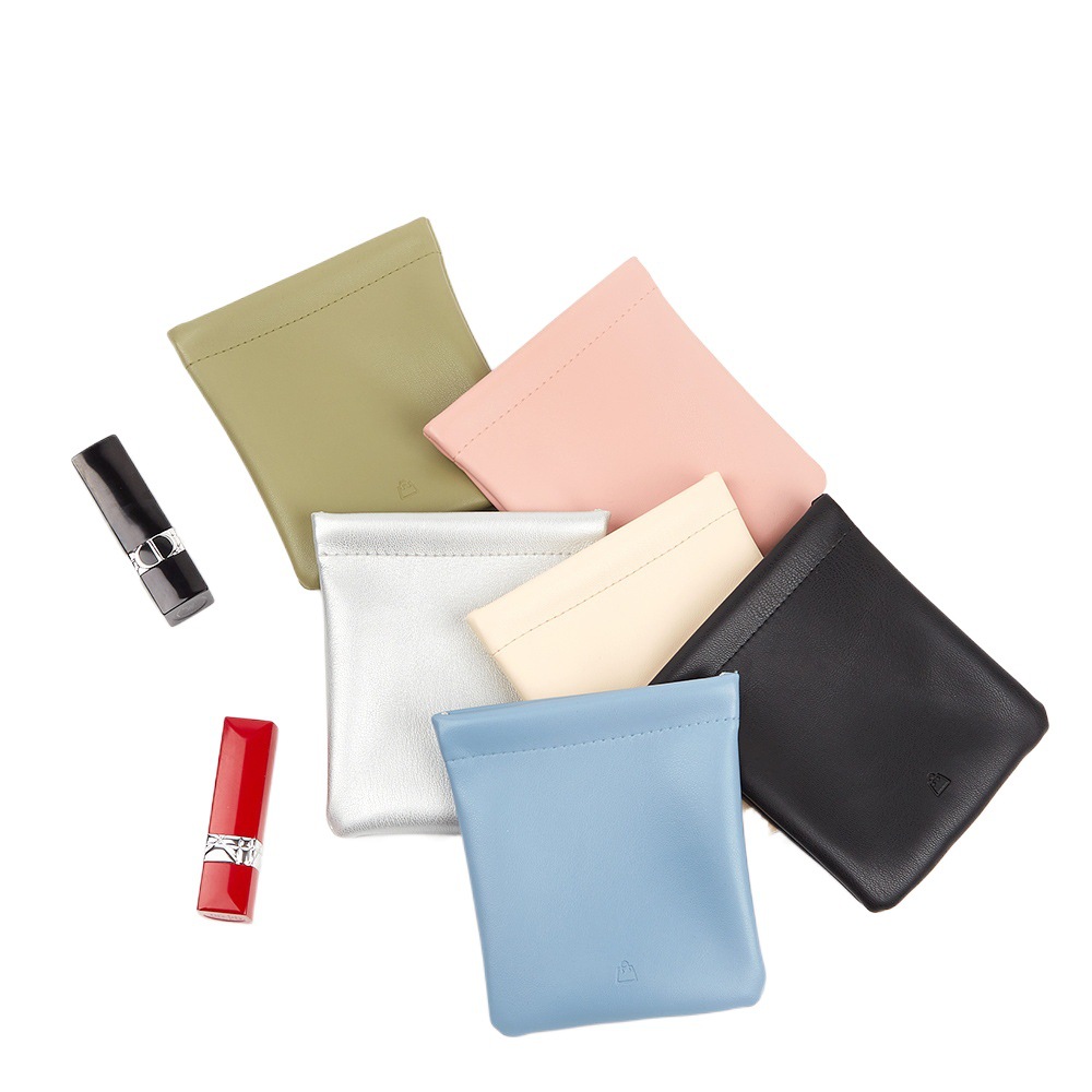 Simple ins estilo cosmético bolsa mini lápiz labial bolsa multifuncional tía toalla bolsa de almacenamiento portátil airpods funda protectora