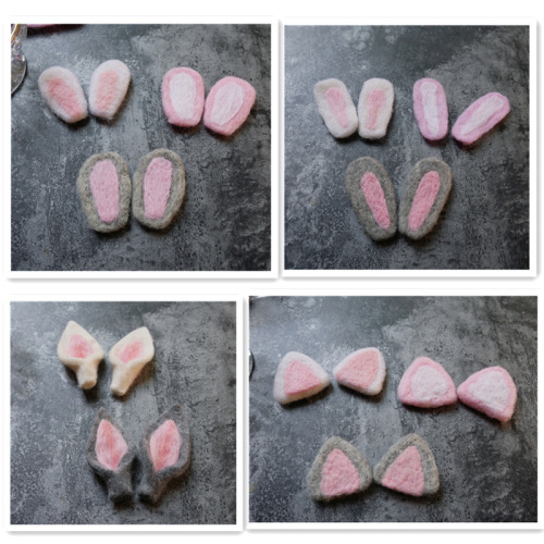 Cross-border exclusive felt rabbit fox cat ear children's clothing accessories felt decorative animal hair accessories