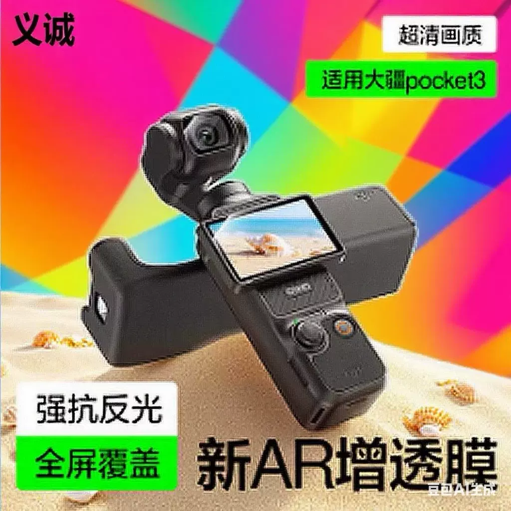 适用于大疆DJIpocket2/3相机AR增透抗反光屏幕膜防指纹低反射贴膜