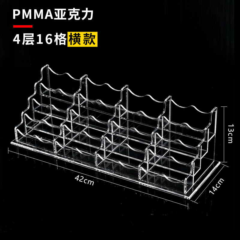 Caja de tarjetas de visita horizontal acrílica 16