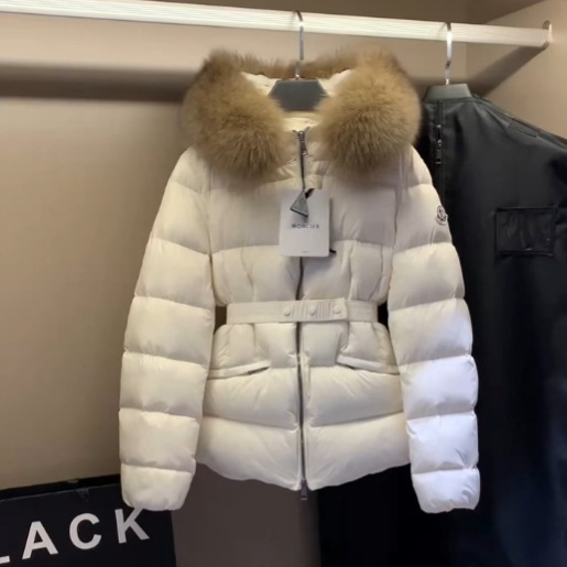 Cross-Border 5 New Winter Slim-Fit Waist Fox Fur Collar Short Hooded down Jacket for Women, Warm Black Coat