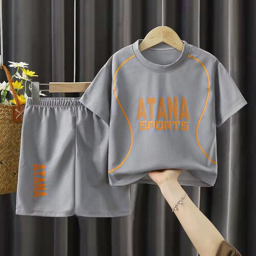 Boys 'quick-drying clothes, children's sports suits, summer girls' basketball suits, middle and older children's short-sleeved foreign-style football suits