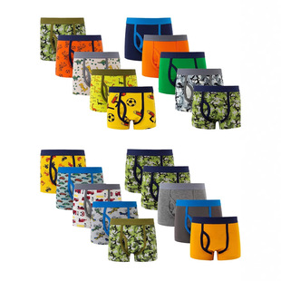 5-Pack Boys' Underwear Children's Cotton Boxer Dinosaur Cartoon Boxer Shorts Boys' Underwear Cross-Border Factory