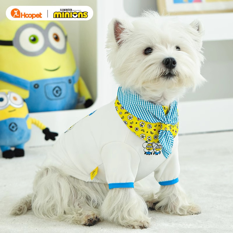 HOOPET Minion co-marcado mascota collar que oso bufandas perros lindas toallas de saliva ropa de gato collar
