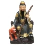 河南彩绘山神树脂神像