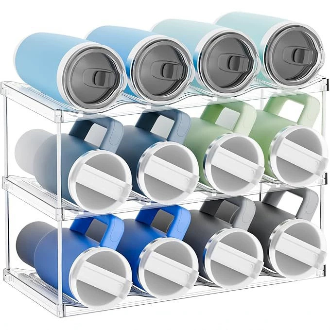Water Cup Thermos Cup Wine Storage Rack Multi-Layer Storage Rack Desktop Detachable Wine Rack Transparent Plastic Water Cup Holder
