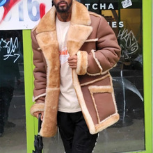 Original Western Retro Fur Men's Coatԭ���B��ůë�q���LƤ��