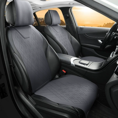 Car Seat Cushion, Universal for All Seasons, Suede Saddle Cushion, Breathable and Wear-Resistant Suede Perforated Seat Cover, Single Piece Small Waist