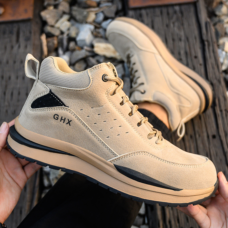 老保男带钢头防砸防刺穿防臭劳保鞋耐磨防滑柔软舒适厚底工装女鞋