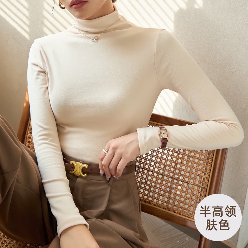 드 벨벳 세미 하이 칼라 [피부색]