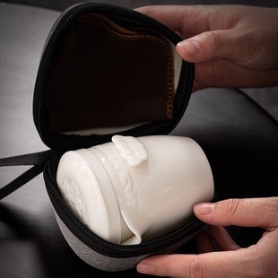 Dehua White Porcelain Travel небольшой чайный набор портативный набор домашнего офисного чайного чайного чайника