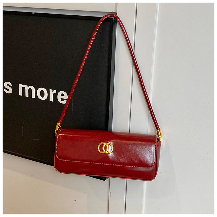 Borsa a tracolla da donna versatile, stile vintage, semplice, stile francese, baguette, moda europea e americana._voghion.com