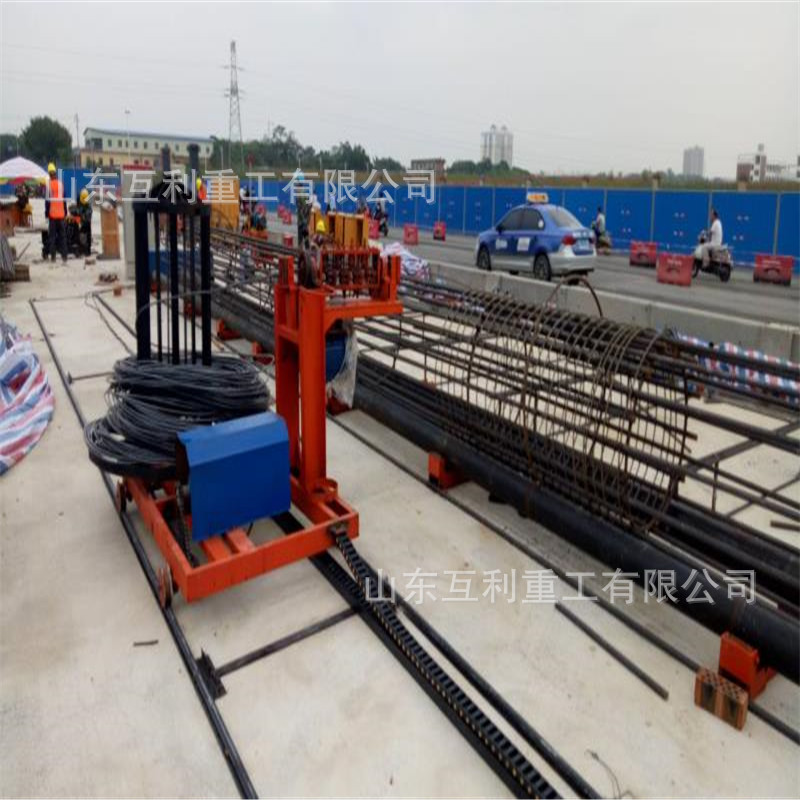 全自动双筋滚笼成型桥墩地基地笼缠绕盘筋滚焊机 绕筋机