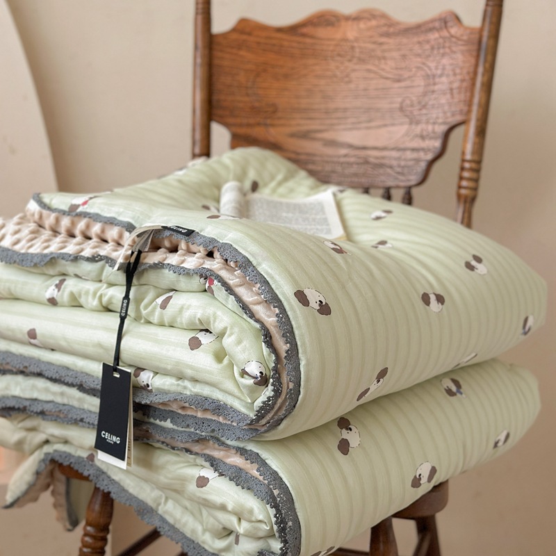 면 거즈 비니 퀼트 - 큰 귀 개