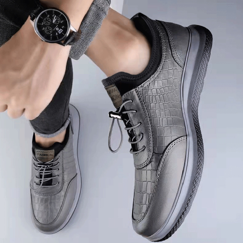 Zapatos deportivos de cuero para hombre, zapatos casuales de hombre, suela suave, transpirables, negocios, zapatos casuales para hombres al por mayor