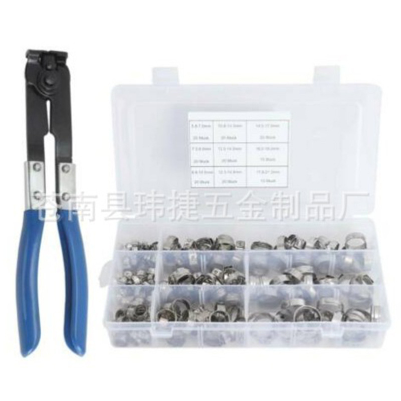 Exclusividad transfronteriza 170pcs abrazadera sin extremos de una oreja con abrazadera azul con pegatina duradera