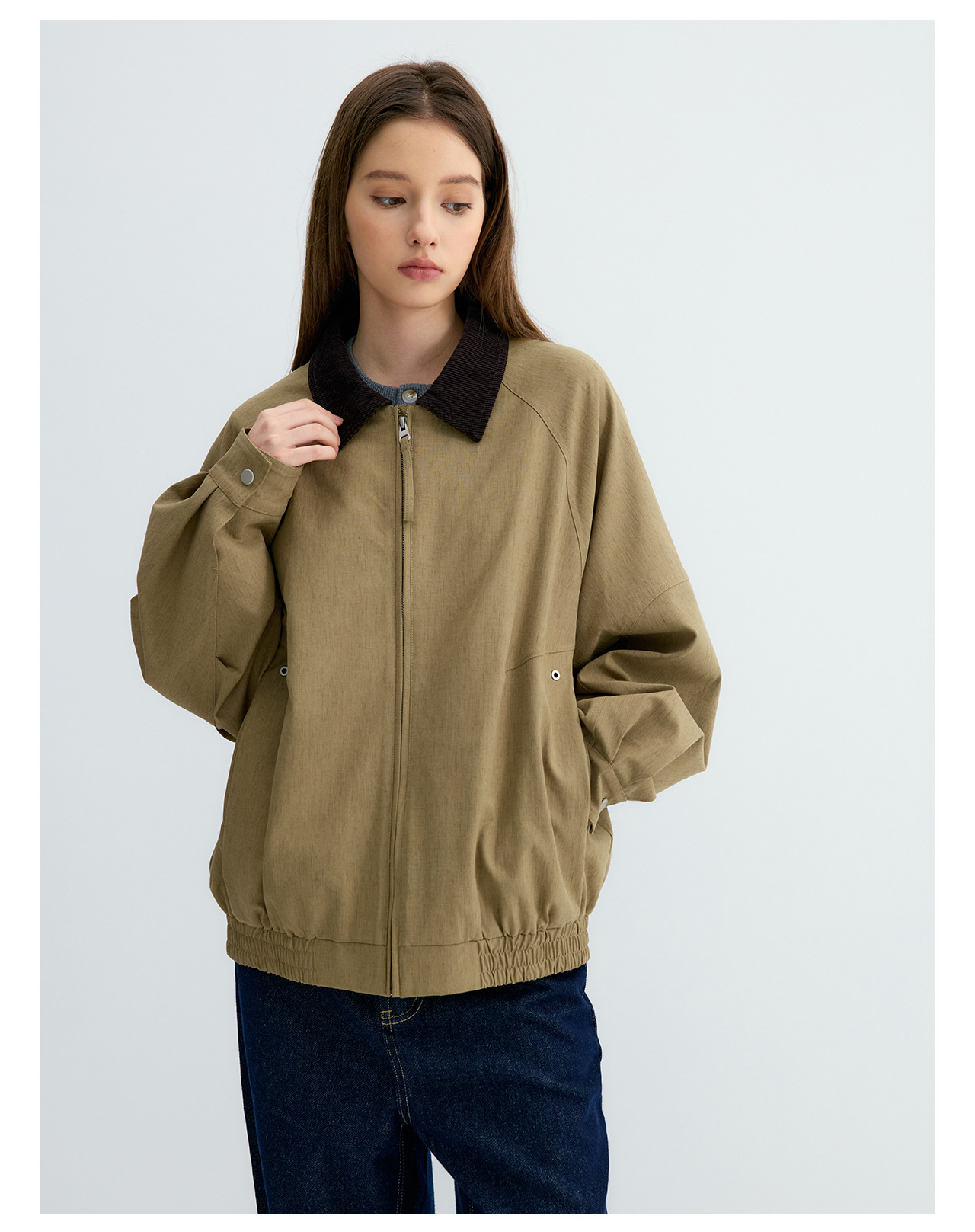 UNF Loose Barn Style Zip Jacket