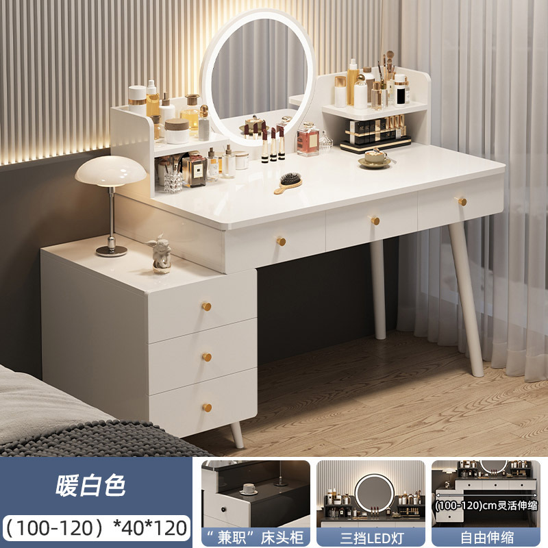2026 nuevo estilo personalizado simple mesas de cabecera en una mesa de tocador espejo de maquillaje dormitorio image 12