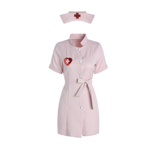 Dormila Sexy Nurse Costume Sexy Lingerie Deep V Temptation Hot Role Playing Bed Uniform Set F248