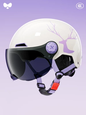 Girls, No Hair Pressure, Universal for Motosiklet kaskı (dəbilqə) - 3c-white-elk-sunscreen-short-glasses-class-a-new-national-standard-one-size-fits-all