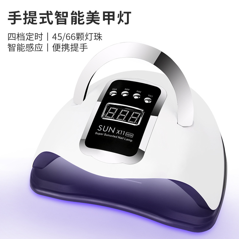 Lámpara de manicuras de alta potencia de secado rápido 220w lámpara de horneado de manicuras de mano no oscura luz de terapia de manicuras con máquina de manicuras transfronteriza