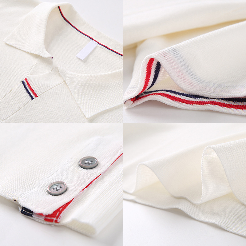 Polo camiseta de punto camiseta de manga corta hombre V-collar gaviota collar colorido vieja camiseta de viento de hielo de verano fábrica transfronteriza al por mayor