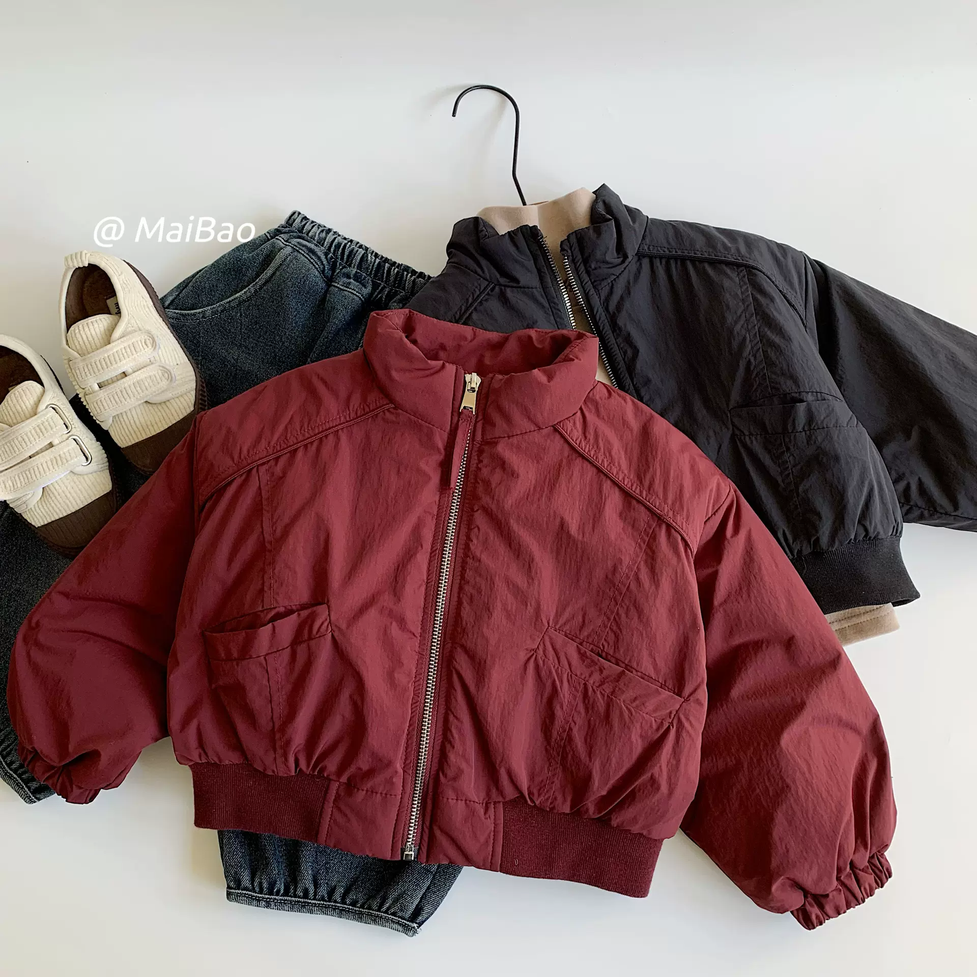 【清仓不退不换35元】冬季中小童棉夹克男女童加厚外套G0595