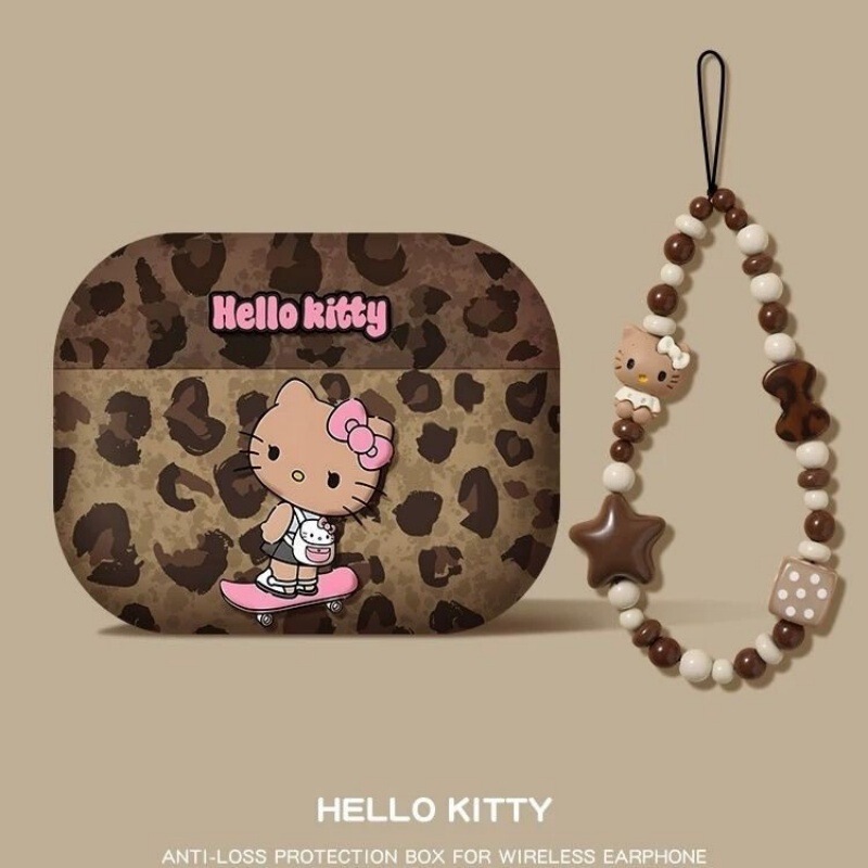 Leopard Print Kitty Cat Airpodspro3 Protective Cover Airpods4 Apple Earphone Case 2/3 Generation Cute Pro2
