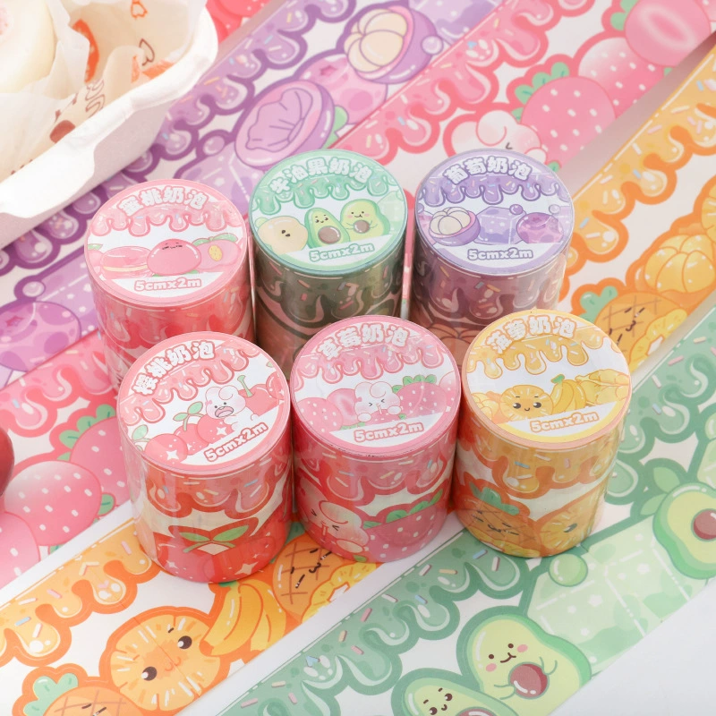 Каштановое варенье Молочный пузырь Кружева и бумажная лента Высокая Цветовая ценность Милый пейзаж в форме границы с кружевной лентой