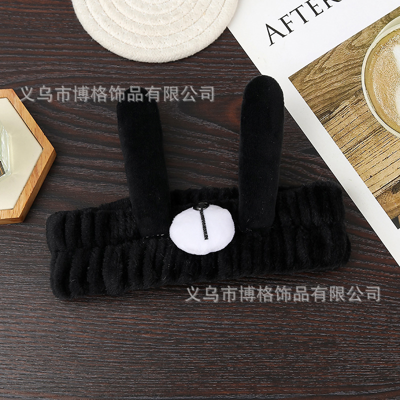 Nuevo lindo perro pelo banda artefacto absorbente fuerte lavado de cara maquillaje niñas accesorios para el cabello antideslizante impermeable