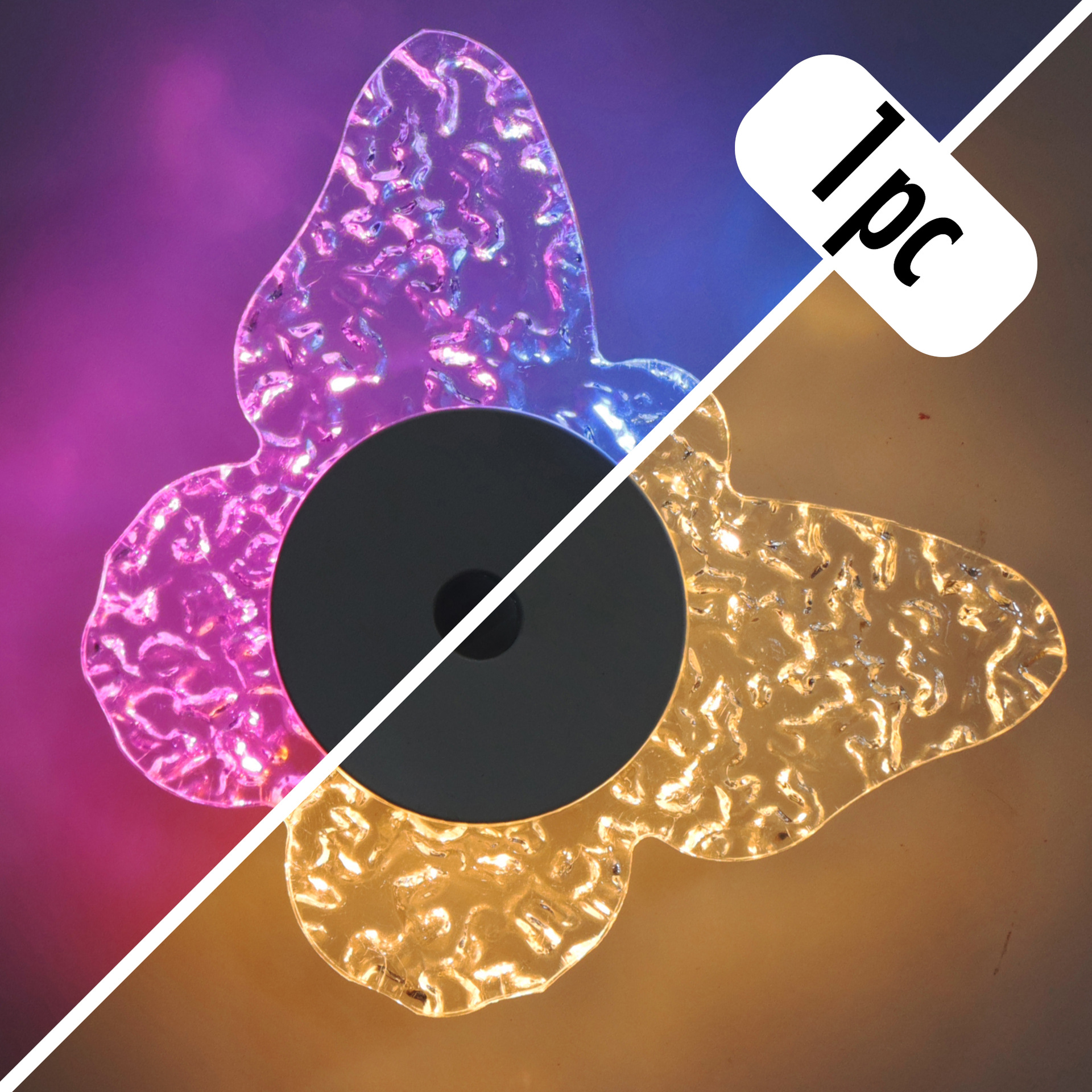 Nuevo transfronterizo mariposa lámpara de pared lámpara de noche inducción humana sin cableado base de absorción de atenuación especial