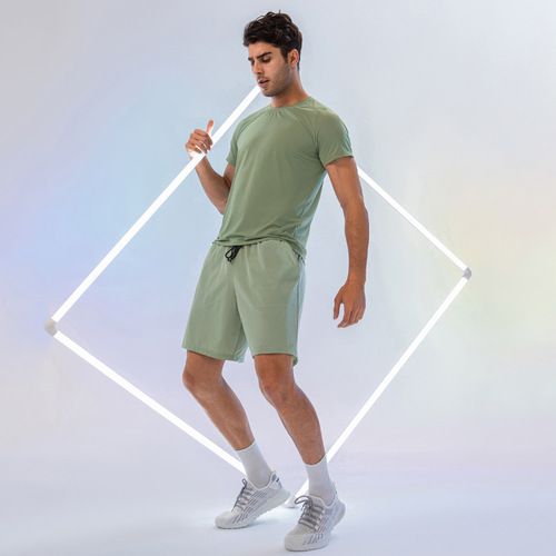 Men's summer loose running fitness shorts, lightweight, breathable, quick-drying shorts, fashionable casual sports shorts 21412