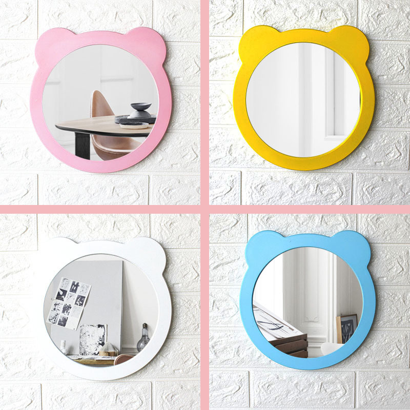 Creative Kindergarten Bathroom Sink Wall Mirror Children's Room Toilet Bathroom Cartoon Comb Makeup Mirror