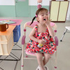 Skirt, cute dress, summer clothing, flowered, lifting effect, for 3-8 years old