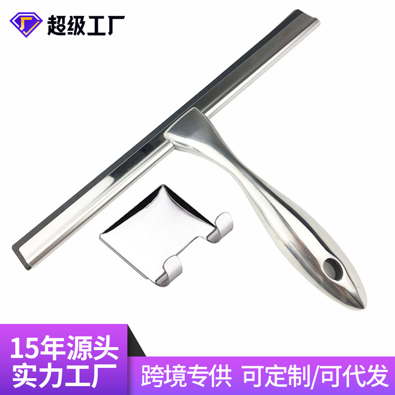 Stainless Steel Bathroom Squeegee Window Cleaning Tool Glass Cleaning Scraper Bathroom Cleaning Tool Glass Wiper