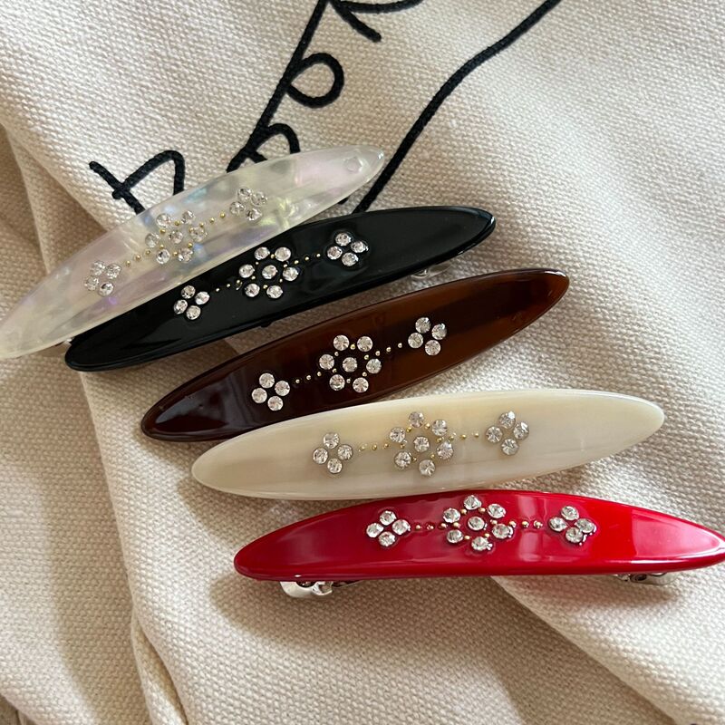 American Retro Acetate Spicy Girl Style Rhinestone High-End Temperament Hairpin Side Bangs Clip Cross-Border Spring Clip American Retro Acetate Spicy Girl Style Rhinestone High-End Temperament Hairpin Side Bangs Clip Cross-Border Spring Clip