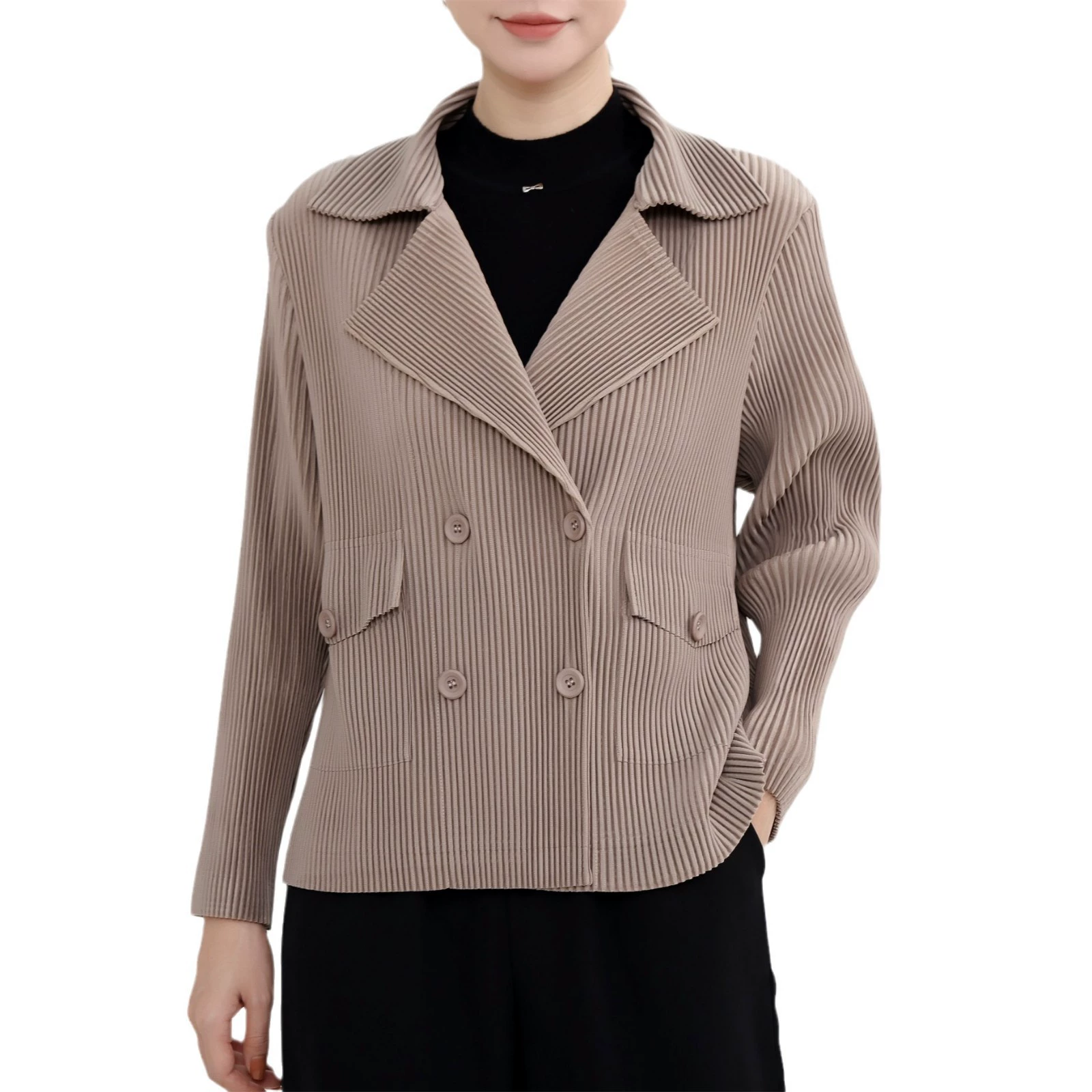 Demi-season solid cardigan for leisure